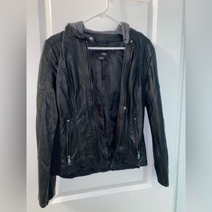 Hooded Leather jacket!